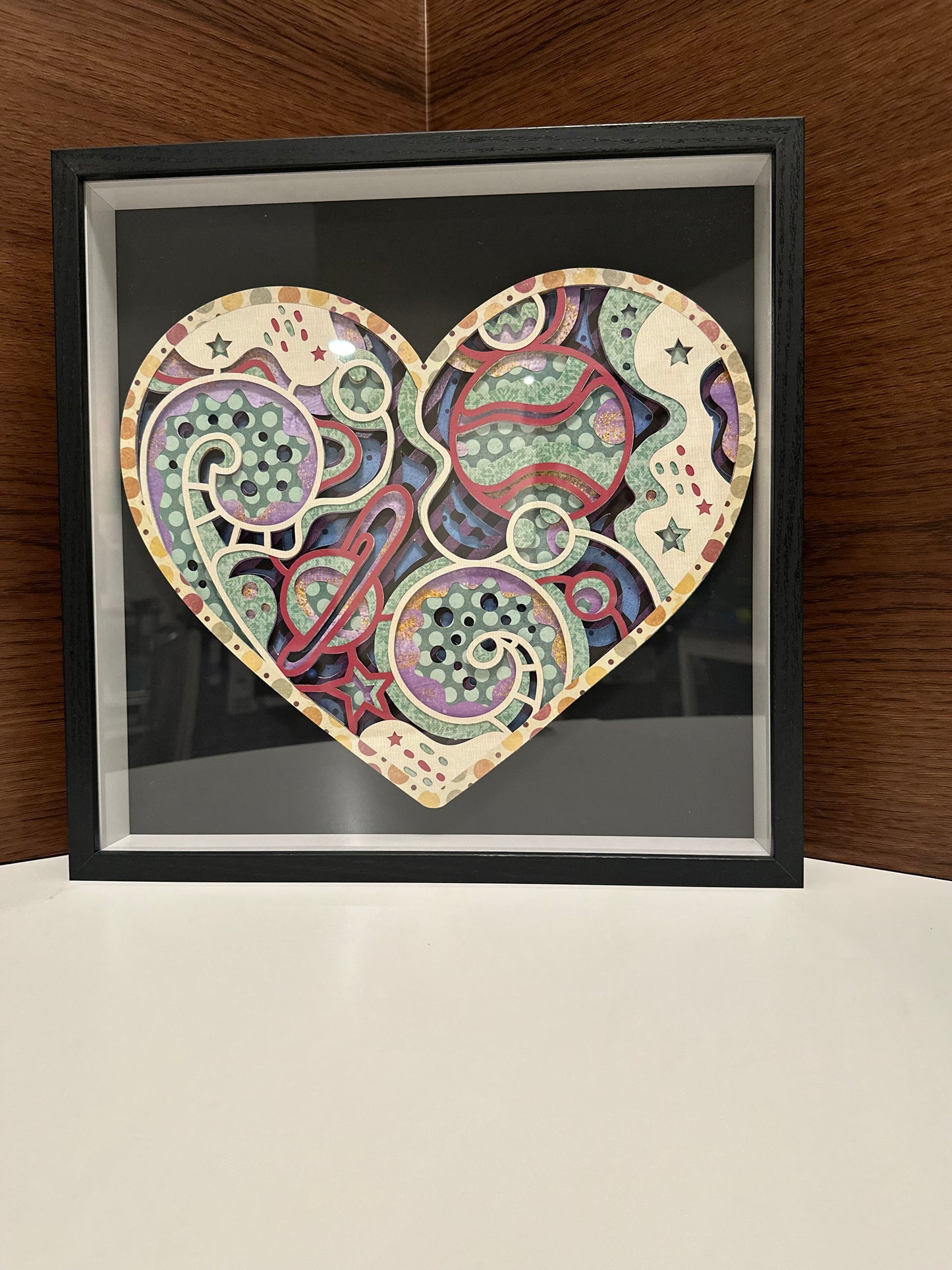 Paper Art Heart Dimensional Art Space