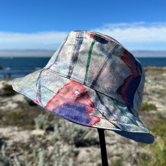 Bucket Hat Medium Jumbo Floral Blue Green