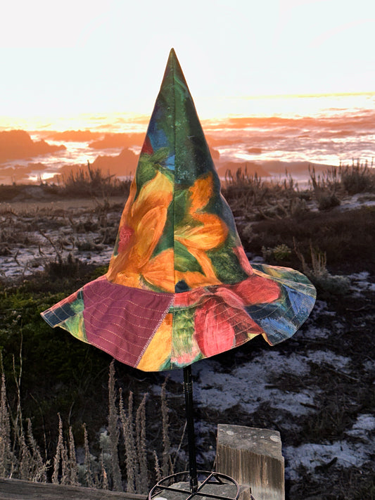 A Witch Hat Floral Watercolor Reversible Large