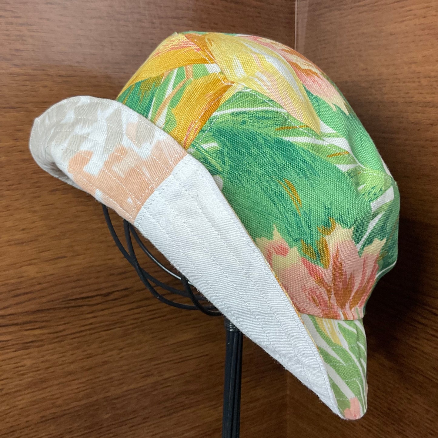 Tropical Bird Bucket Hat L Handmade Vintage Materials