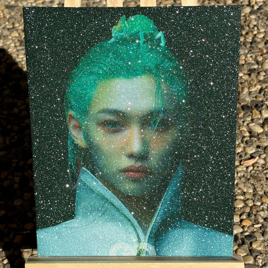 Canvas Kpop SKZ StrayKids Felix GQ Glitter Art Panel