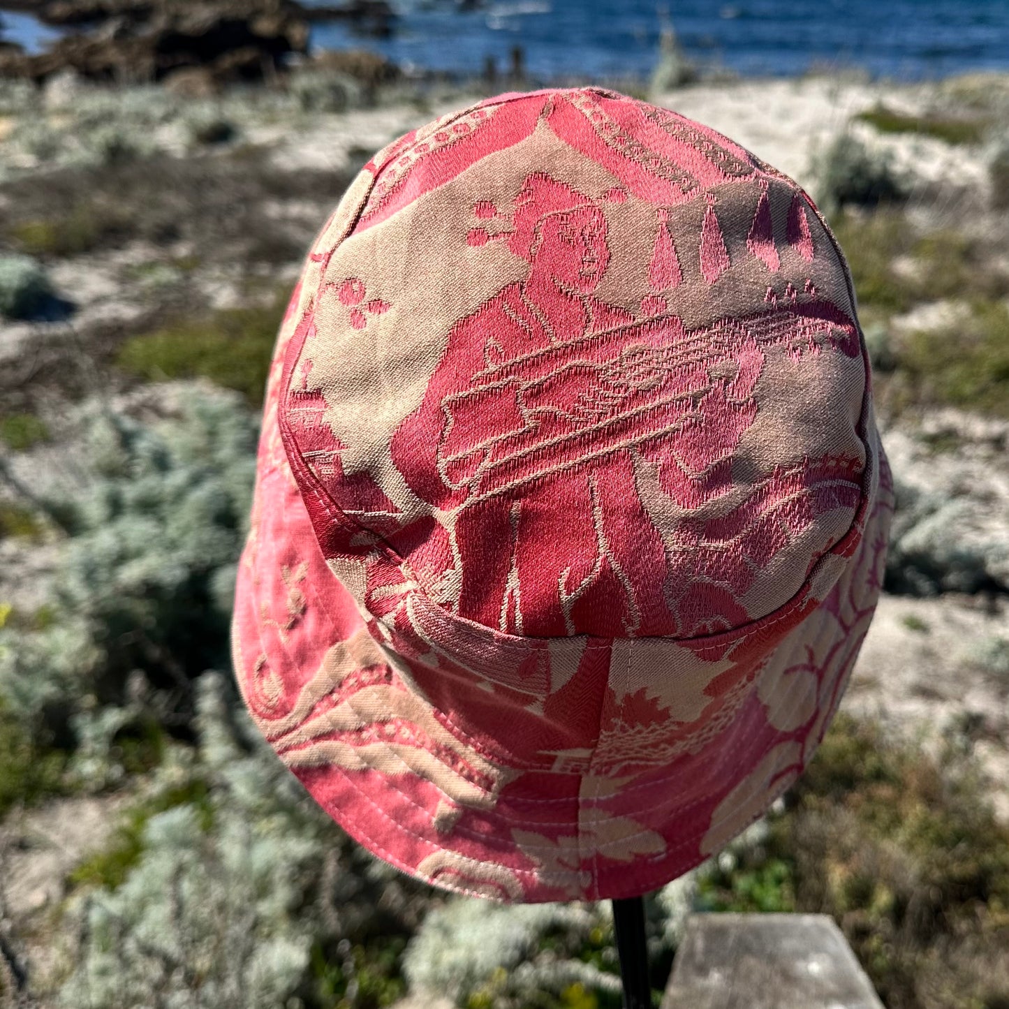 Bucket Hat Large Sea Blue Jumbo Floral