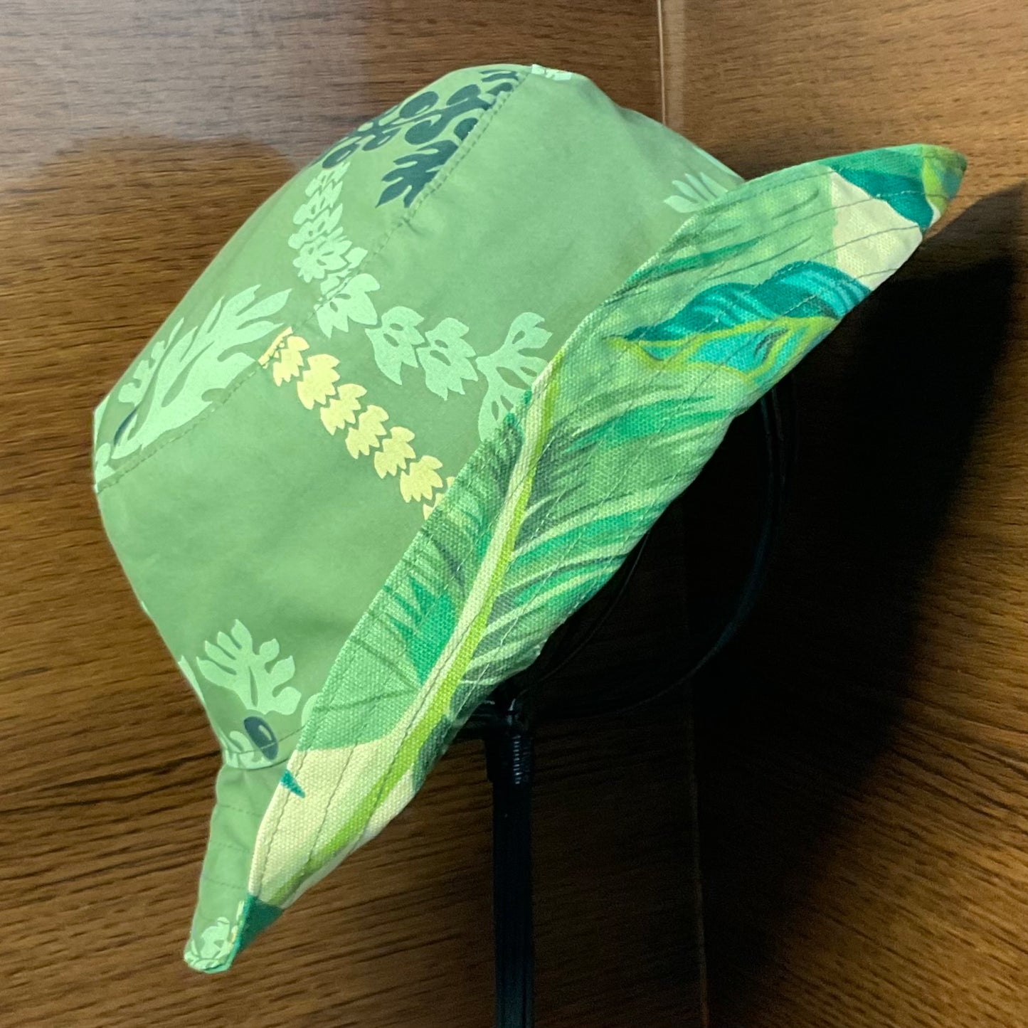 Bucket Hat Pale Yellow with Banana Leaves