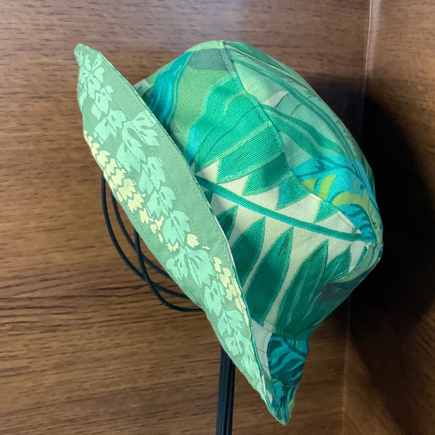 Bucket Hat Pale Yellow with Banana Leaves