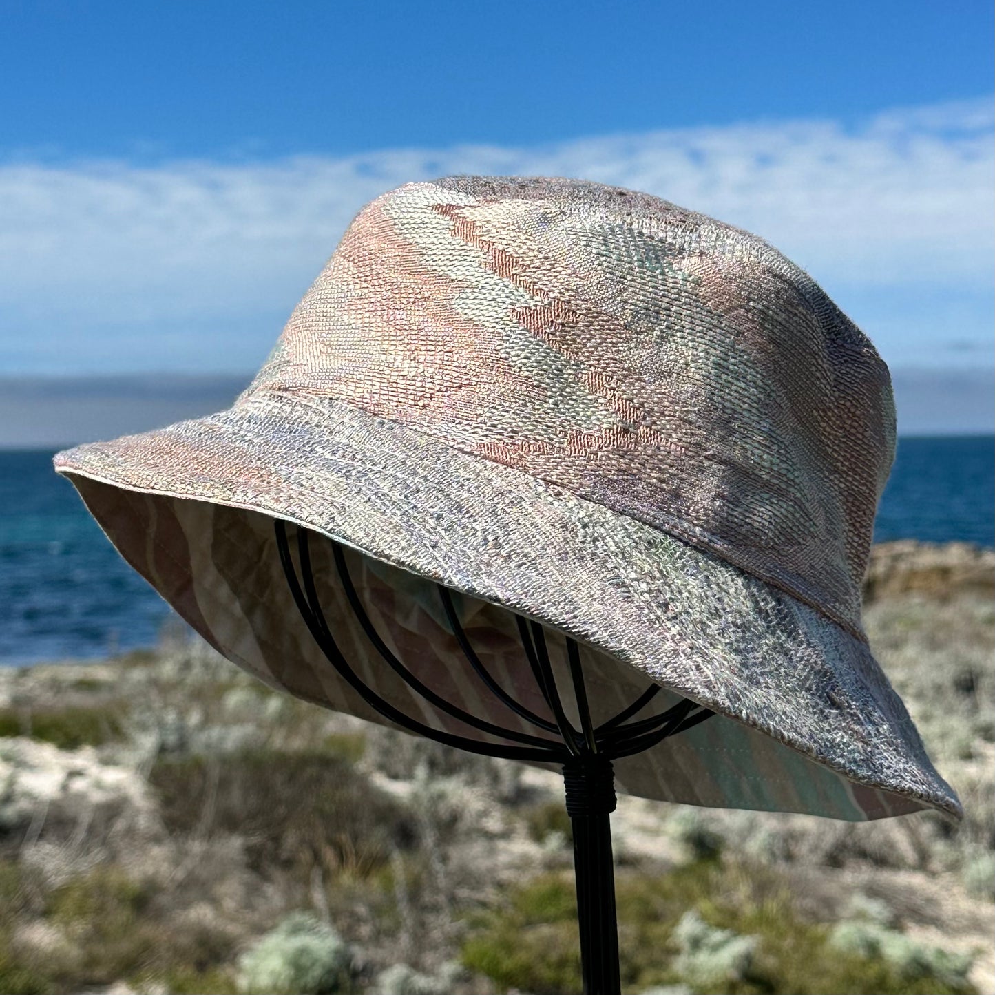 Bucket Hat Medium Seaside Pastel Zebra