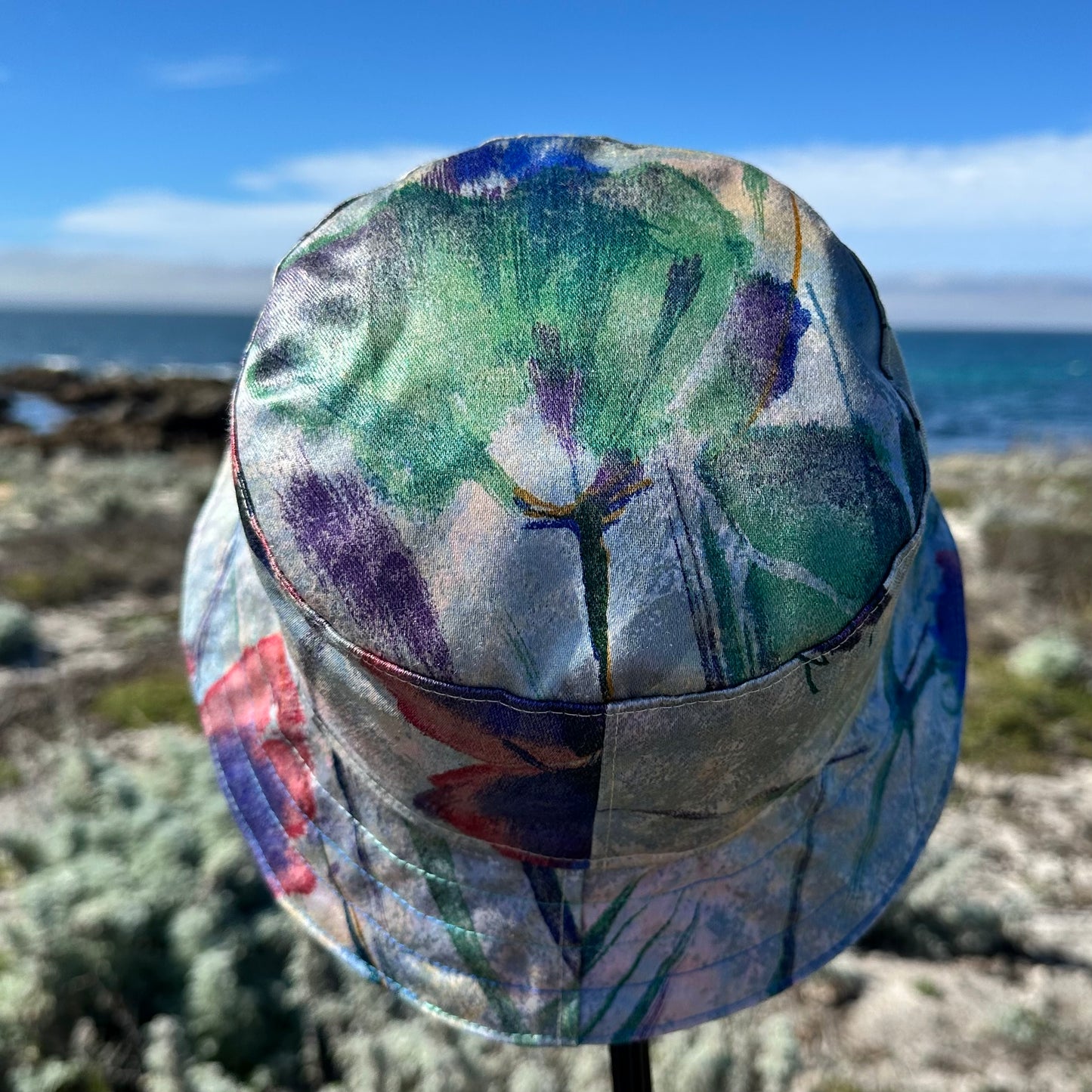 Bucket Hat Medium Jumbo Floral Blue Green