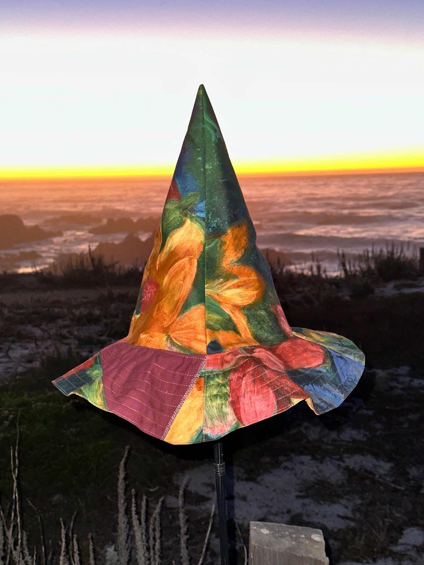 A Witch Hat Floral Watercolor Reversible Large