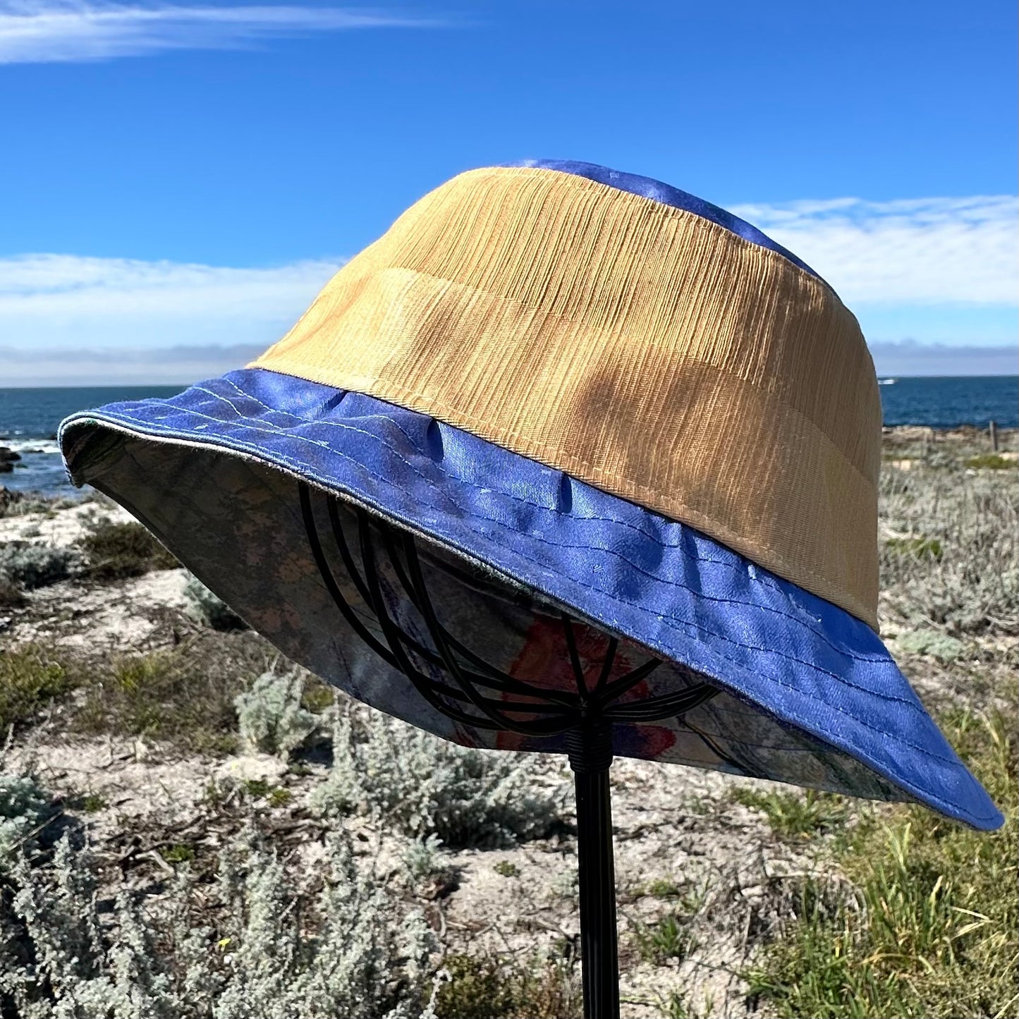 Bucket Hat Medium Jumbo Floral Blue Green