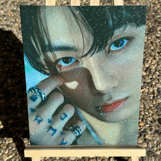 Canvas KPOP BTS Jungkook Close up Glitter Art Panel