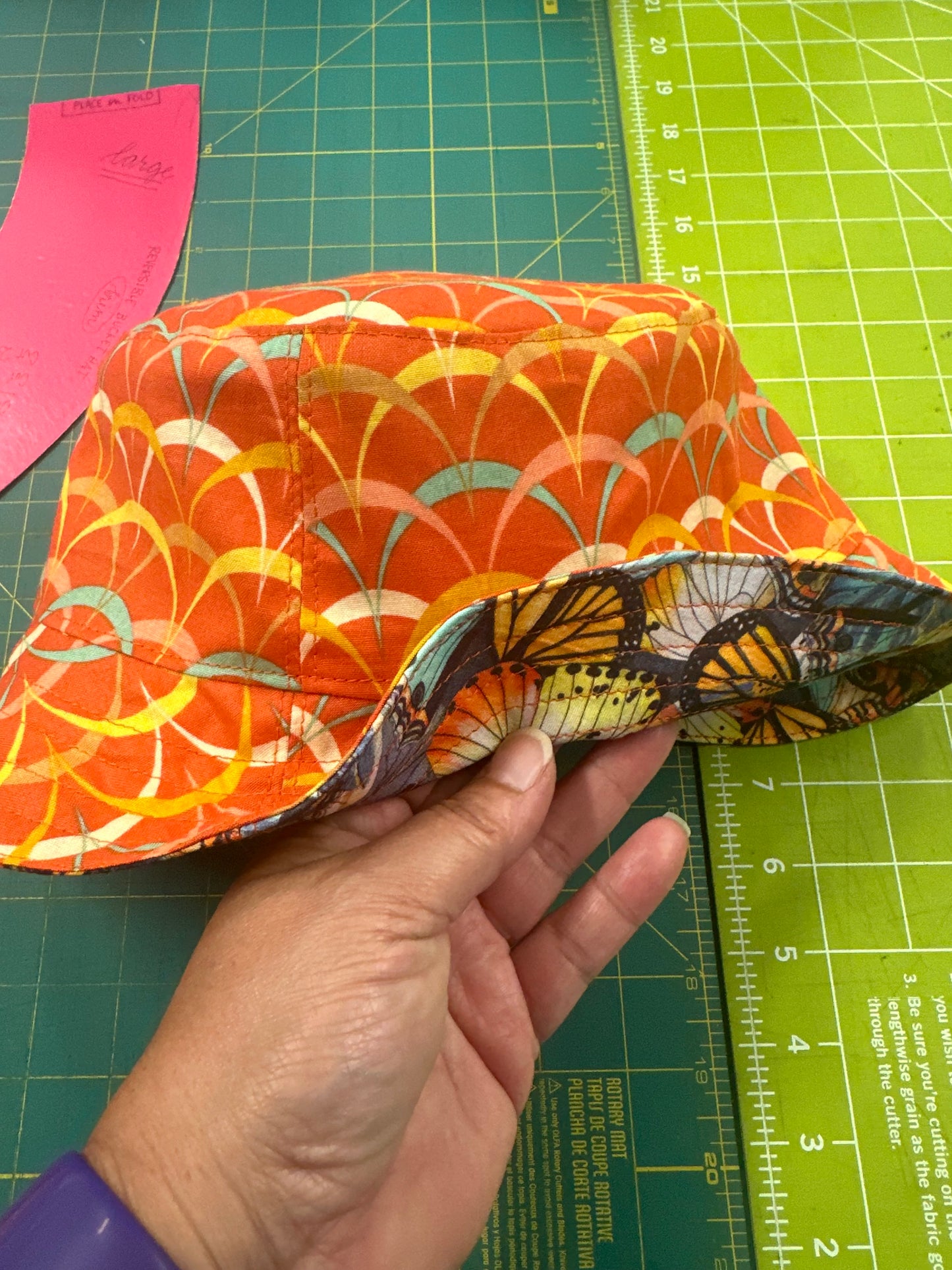 Bucket Hat Blue Butterfly
