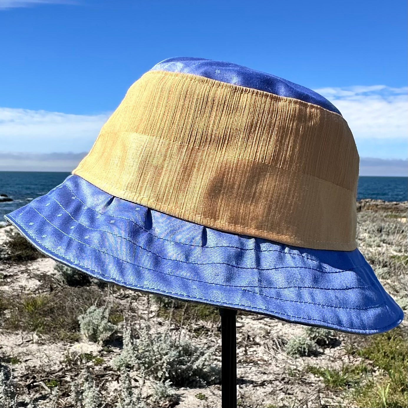 Bucket Hat Medium Jumbo Floral Blue Green