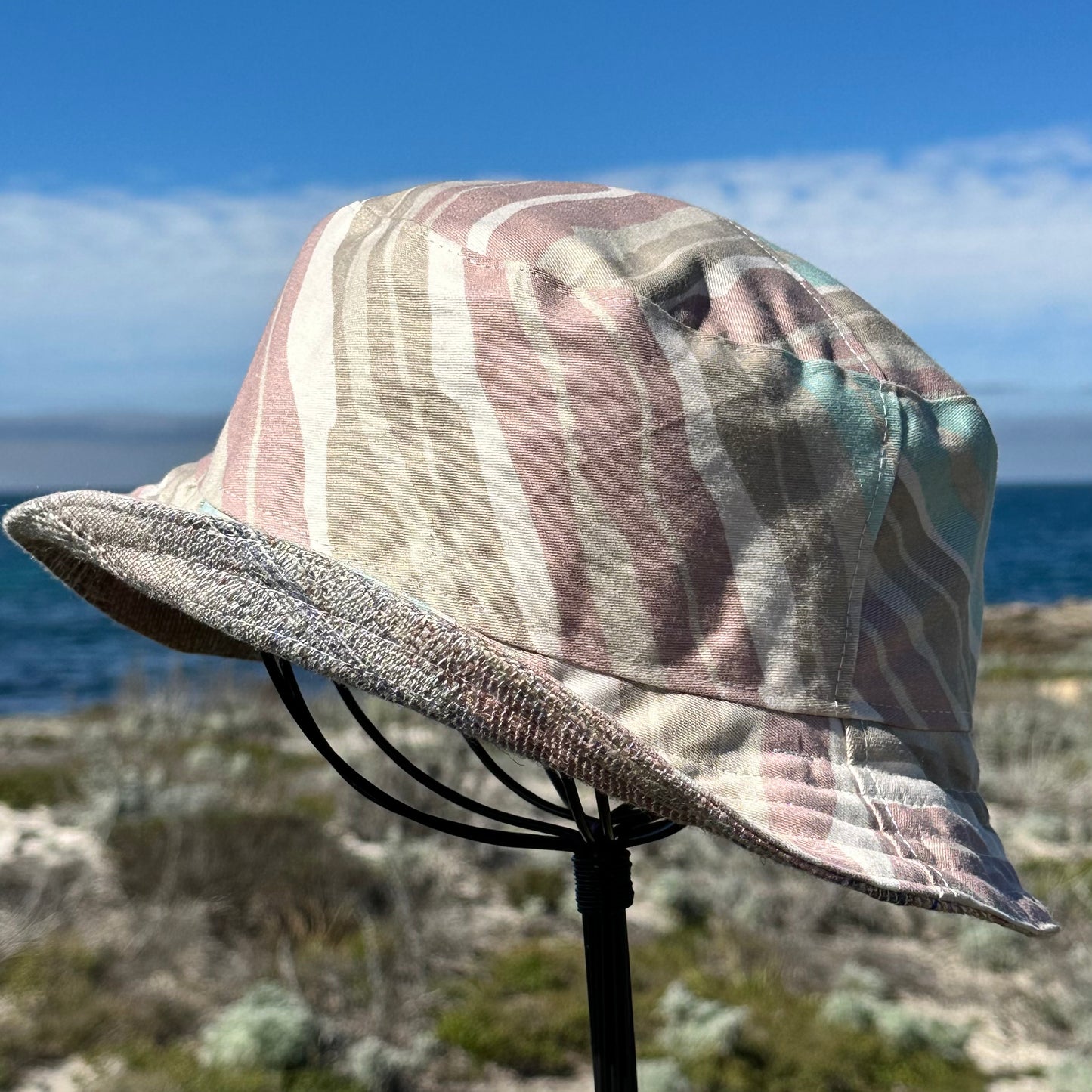 Bucket Hat Medium Seaside Pastel Zebra