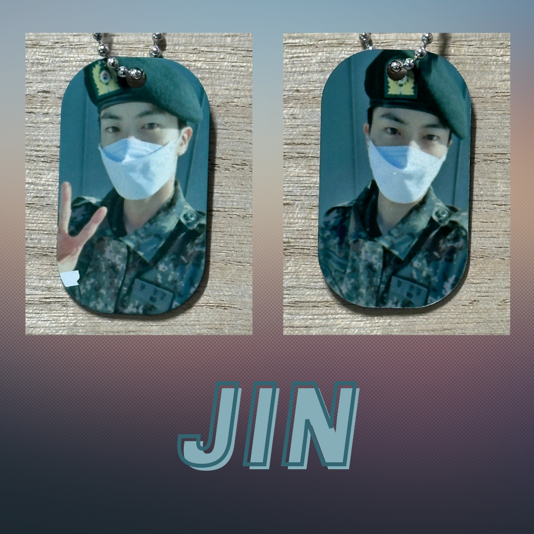 Inspired by BTS Military Dog Tags Jin JHope