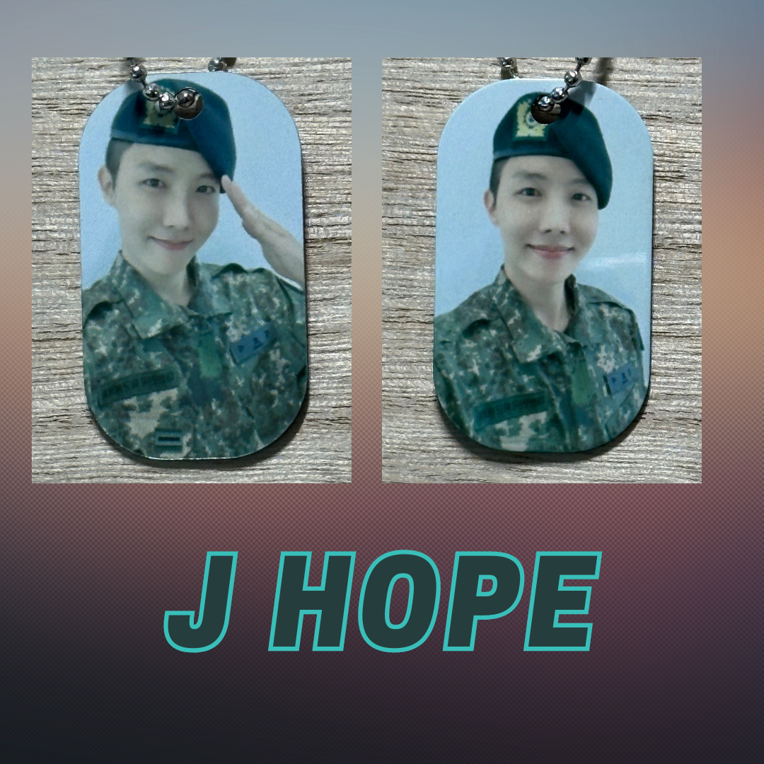 Inspired by BTS Military Dog Tags Jin JHope