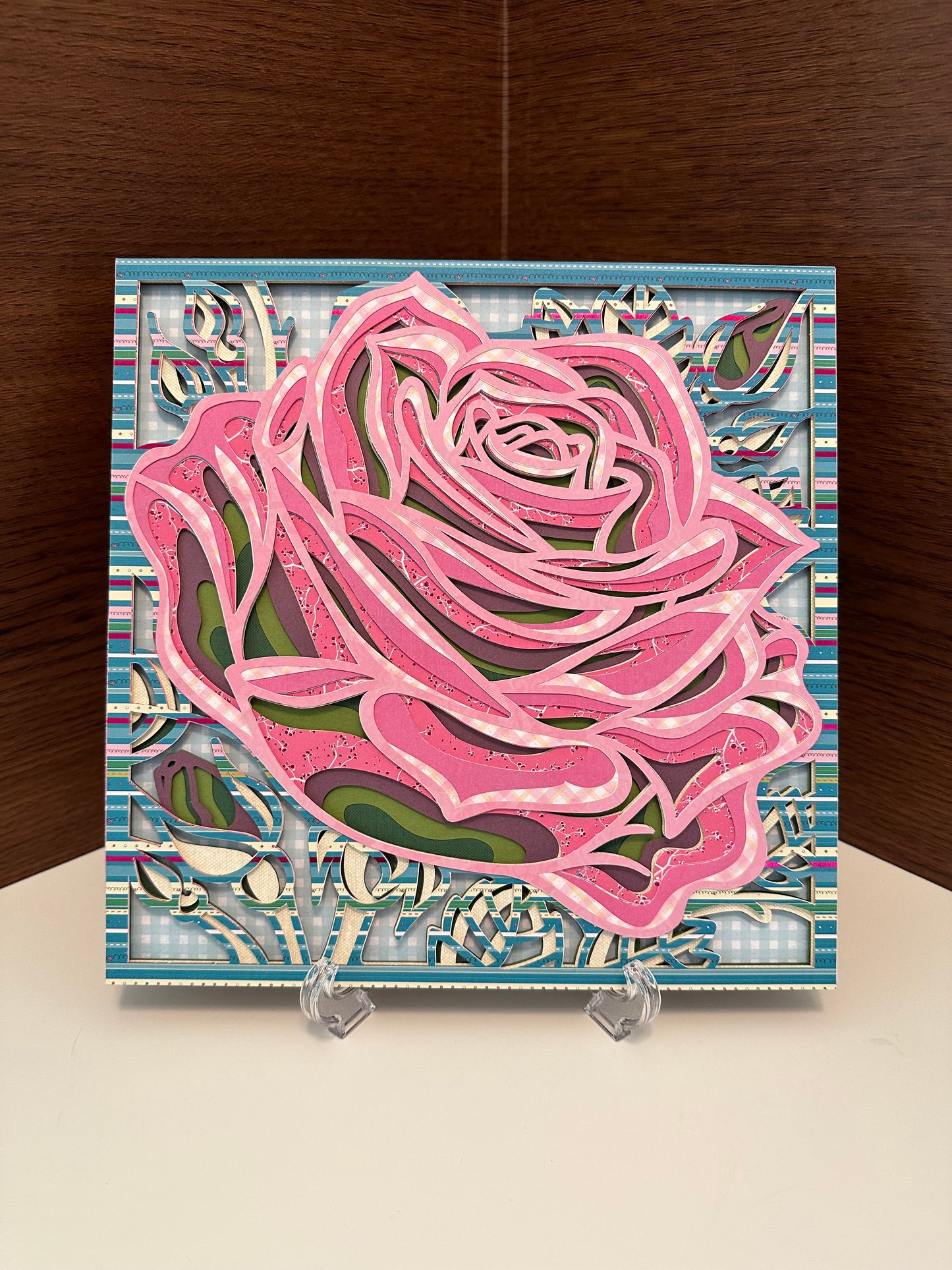 Paper Art Rose Dimensional Art