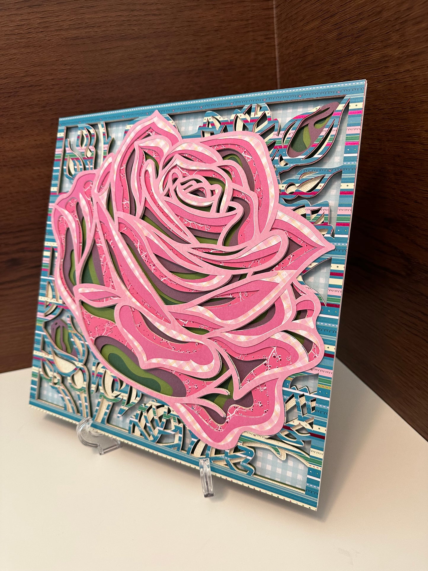 Paper Art Rose Dimensional Art