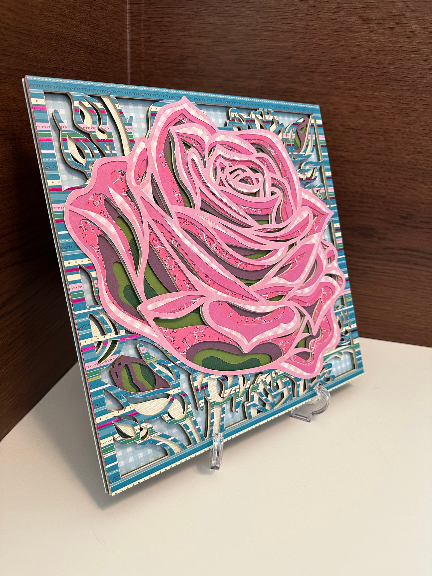 Paper Art Rose Dimensional Art